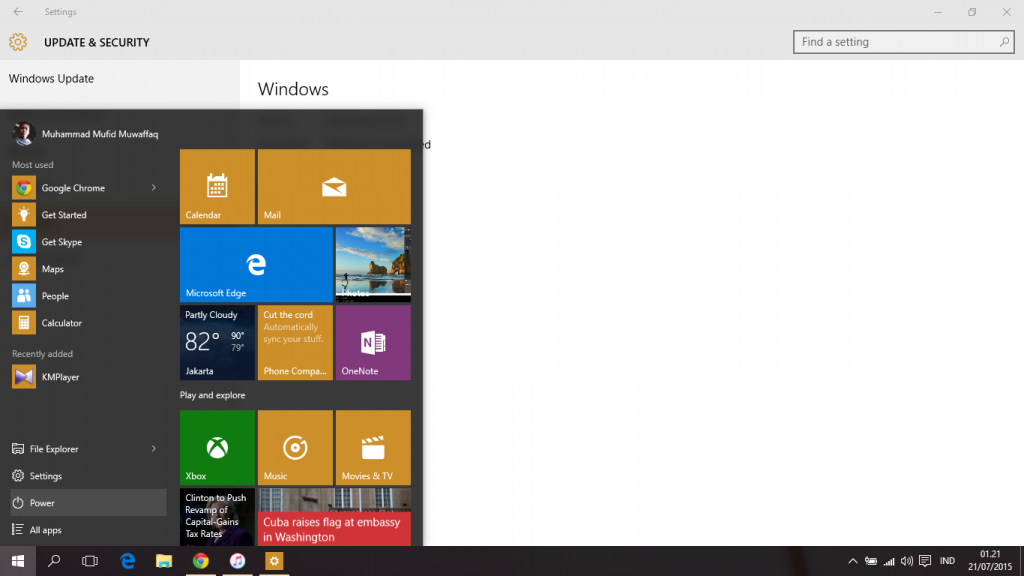 Tampilan Windows 10 Terbaru
