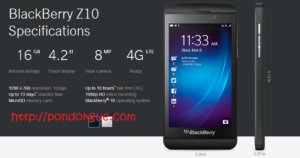Harga dan Spesifikasi Lengkap Blackberry Z10