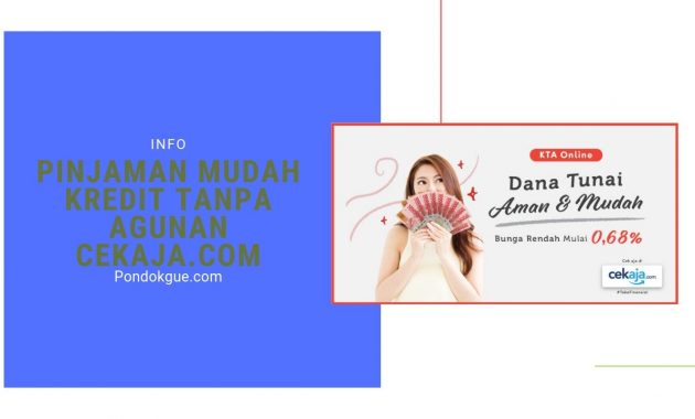 Pinjaman Mudah Kredit Tanpa Agunan CekAja.com