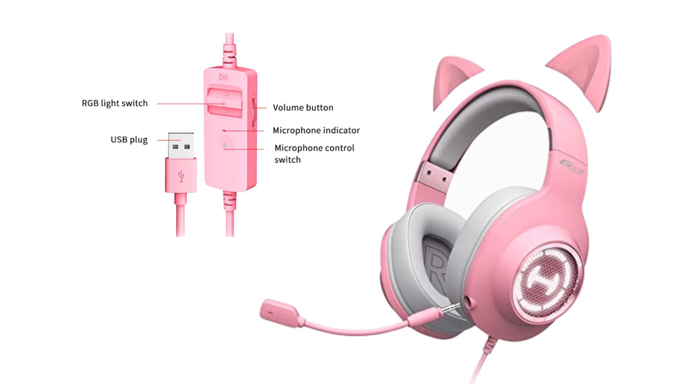 Headphone gaming imut - Edifier G2 II Cat-Ear