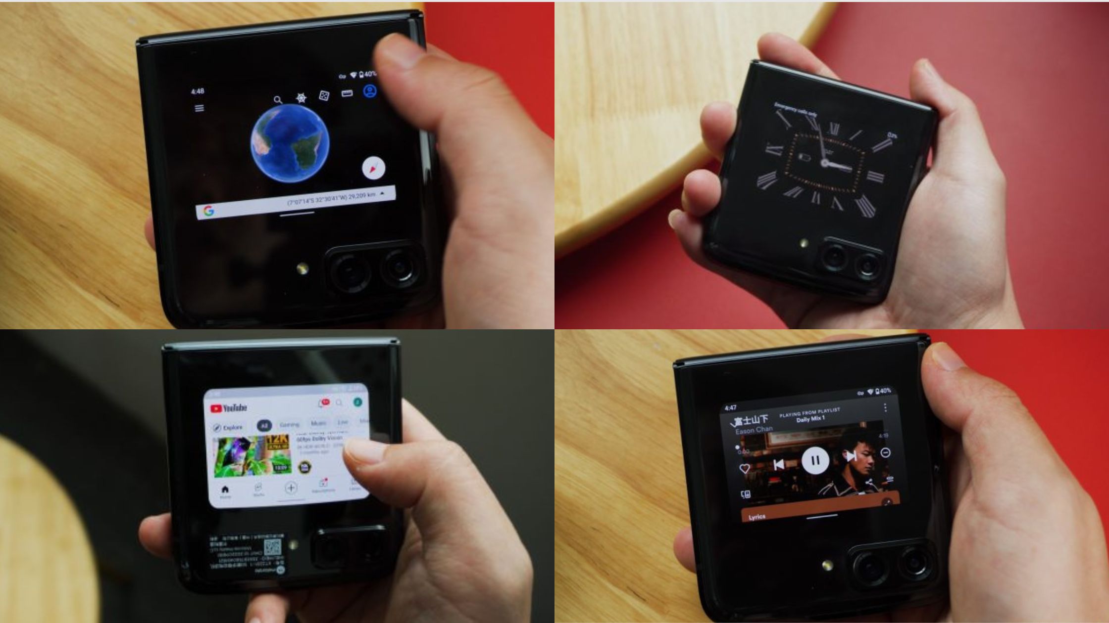 Smartphone layar lipat terbaik 2023 - Motorola Razr dalam mode Quick View