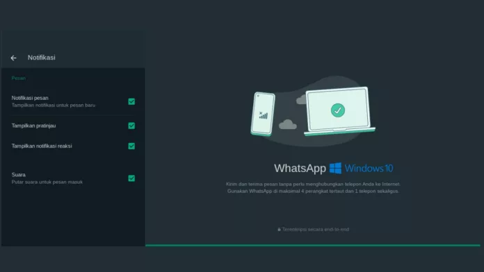 Cara Mematikan Notifikasi WhatsApp di Windows 10