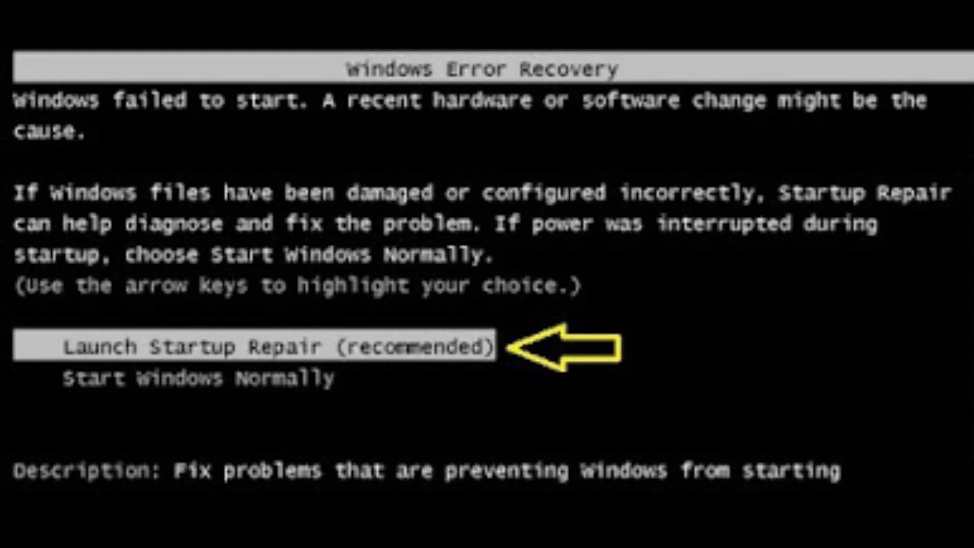 Cara mengatasi Windows error Recovery
