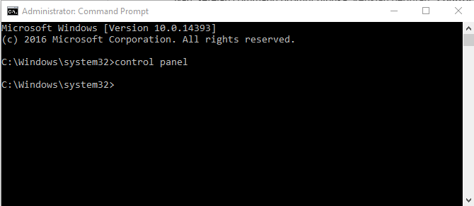 cara membuka control panel di Windows 10 - CMD Admin