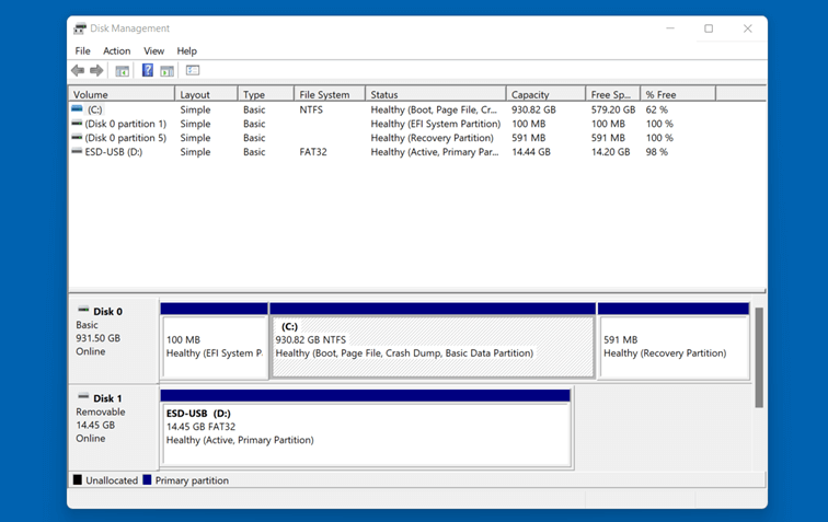 Cara Partisi SSD di Windows 11 - Disk Management