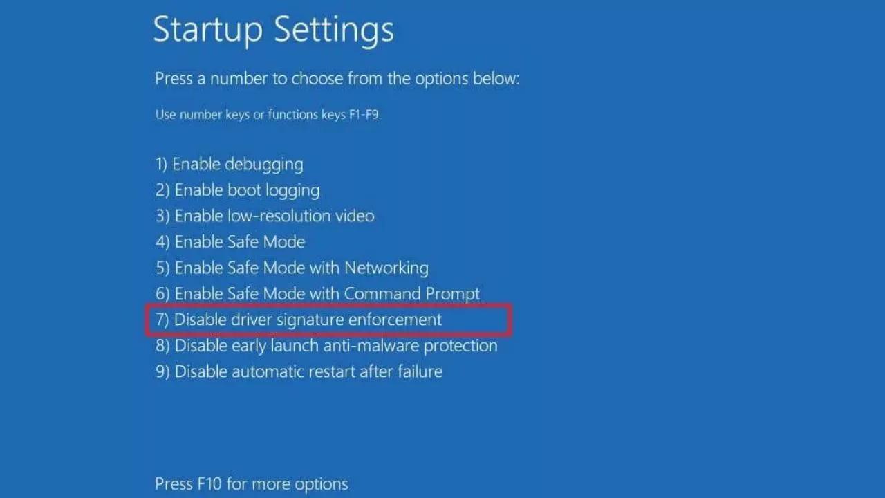 Cara Disable Driver Signature Windows 10