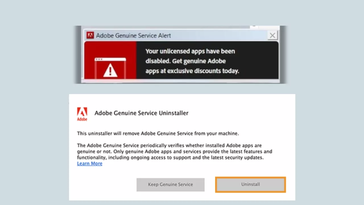 Cara Mengatasi Adobe Genuine Service Alert