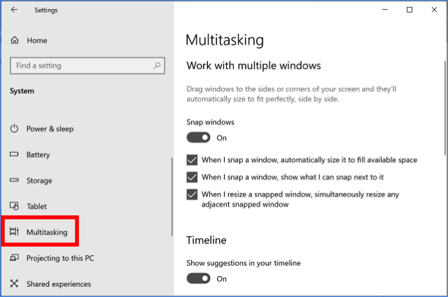 Cara setting multitasking view pada virtual desktop Windows 10