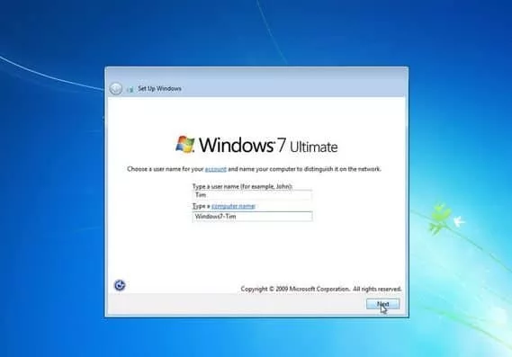 Cara instal ulang Windows 7 - Atur Nama Komputer