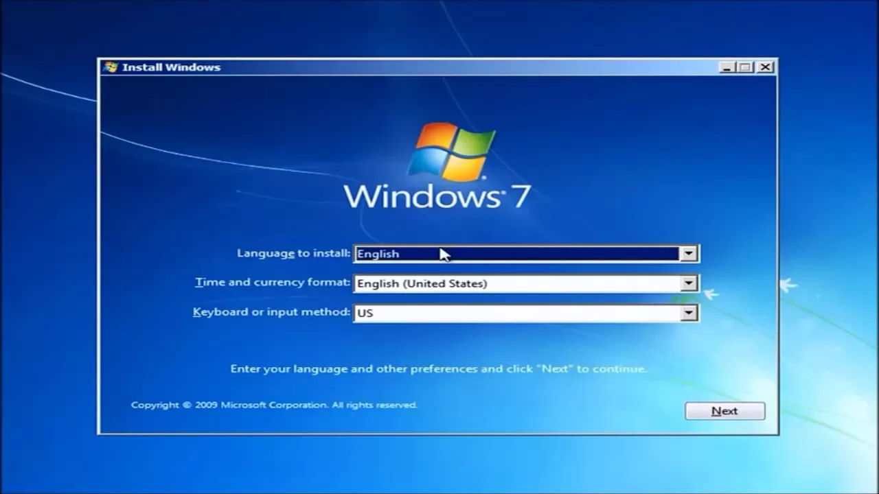 Cara Instal Ulang Windows 7 - Atur Bahasa