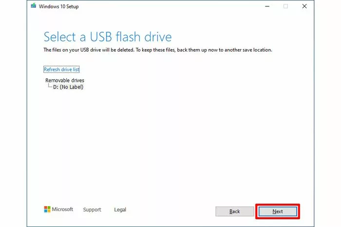 Pilih USB Flash Drive