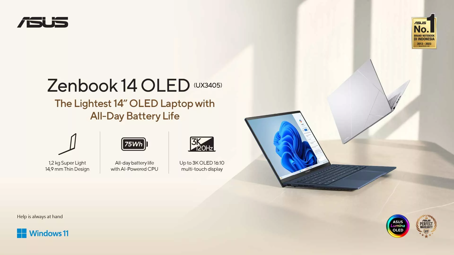 ASUS Zenbook 14 OLED UX3405: Mengungkap Laptop AI-Powered Terbaru yang Tipis dan Ringan