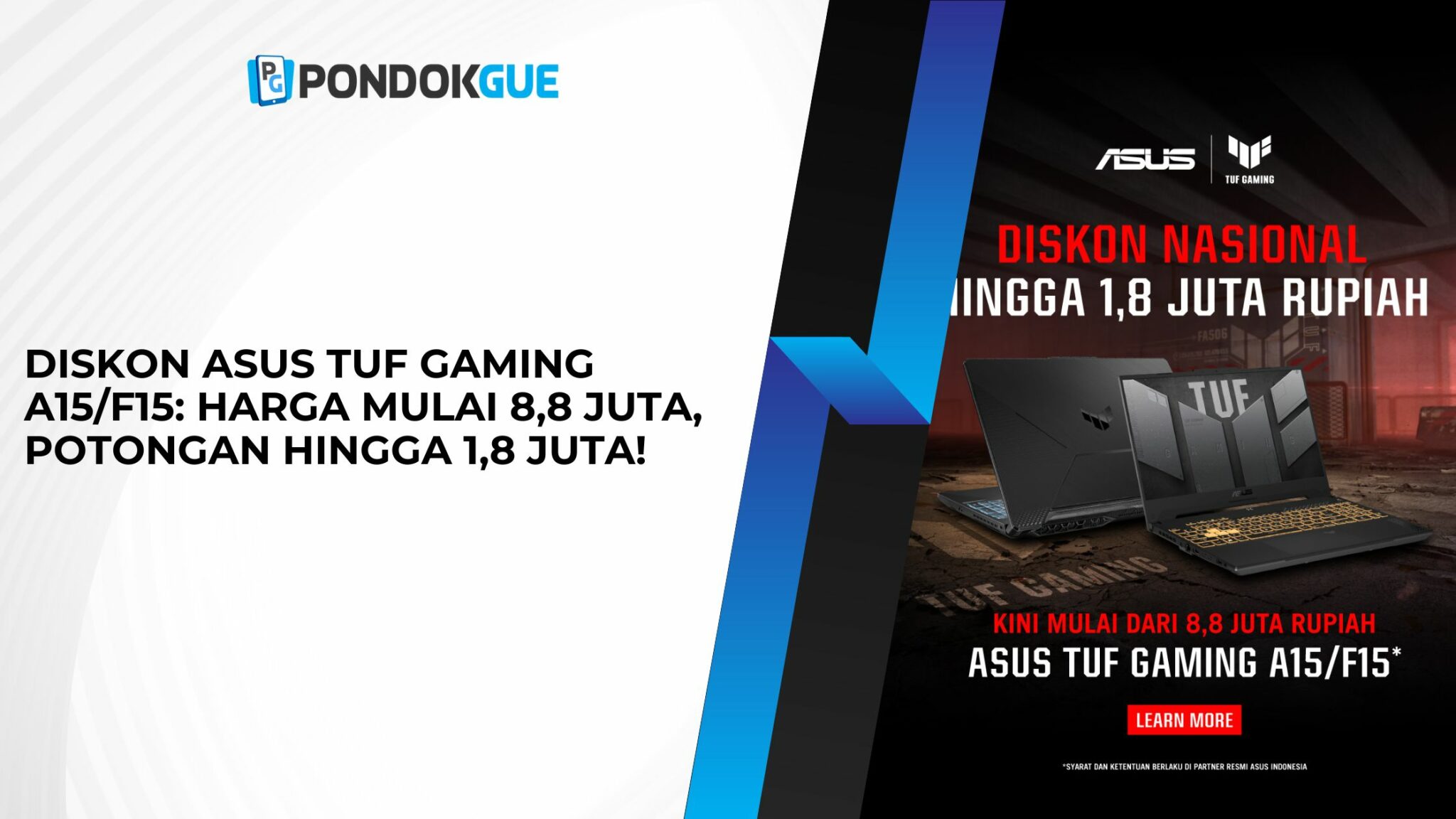 Diskon ASUS TUF Gaming A15/F15 Secara Nasional: Harga Mulai 8,8 Juta